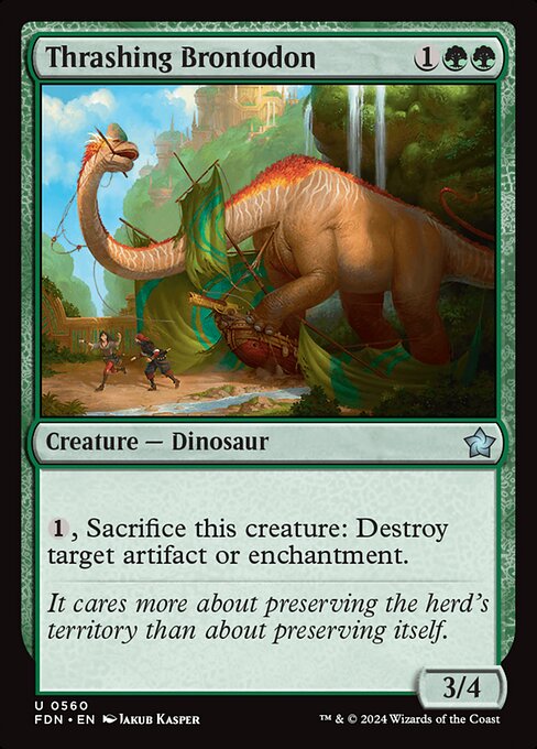Magic the Gathering Card - Thrashing Brontodon - MTG Circle