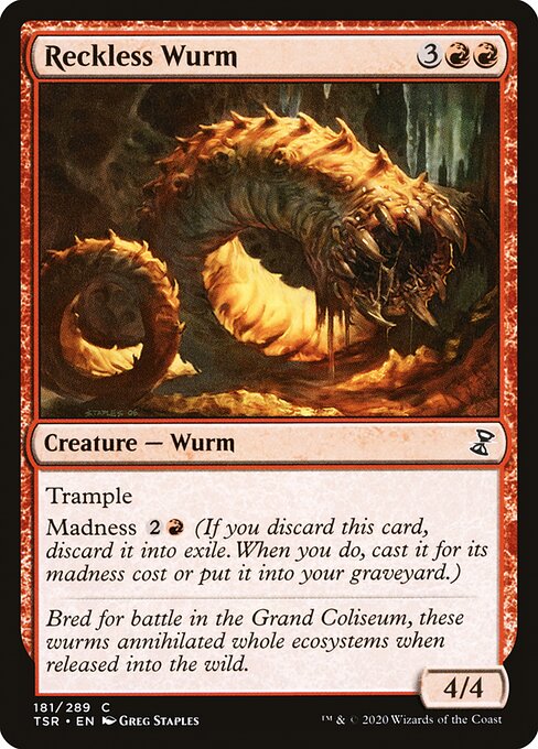 Magic the Gathering Card - Reckless Wurm - MTG Circle