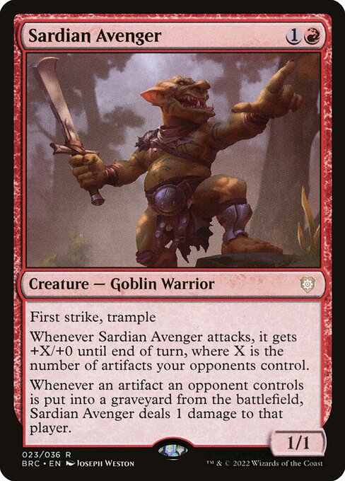 Magic the Gathering Card - Sardian Avenger - MTG Circle