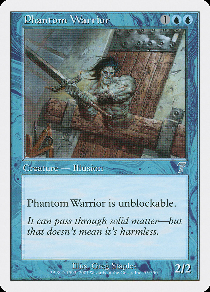 Magic the Gathering Card - Phantom Warrior - MTG Circle