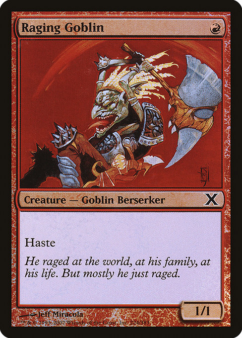 Magic the Gathering Card - Raging Goblin - MTG Circle