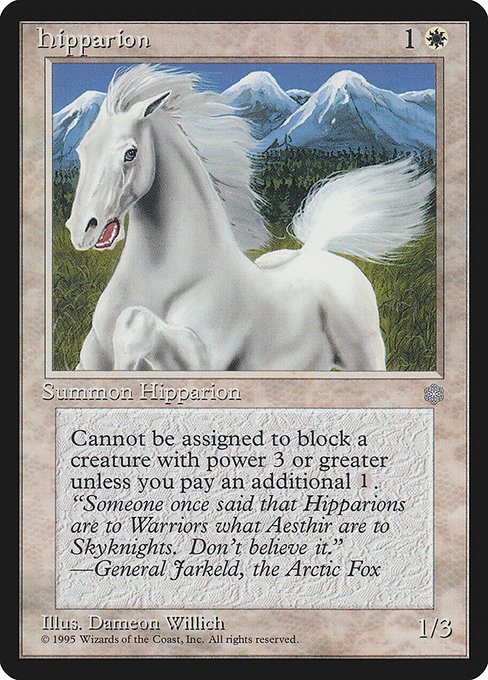 Magic the Gathering Card - Hipparion - MTG Circle