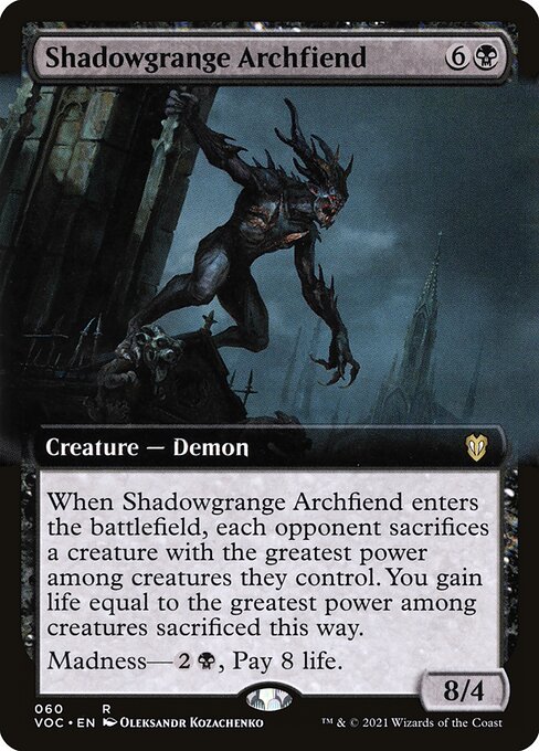 Magic the Gathering Card - Shadowgrange Archfiend - MTG Circle