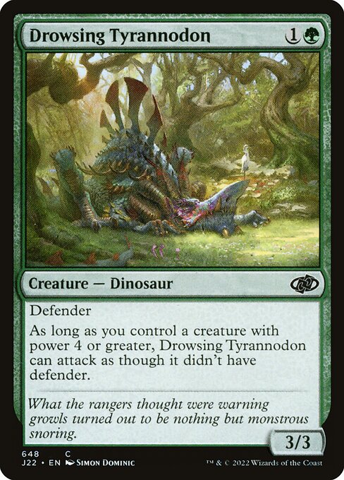 Magic the Gathering Card - Drowsing Tyrannodon - MTG Circle