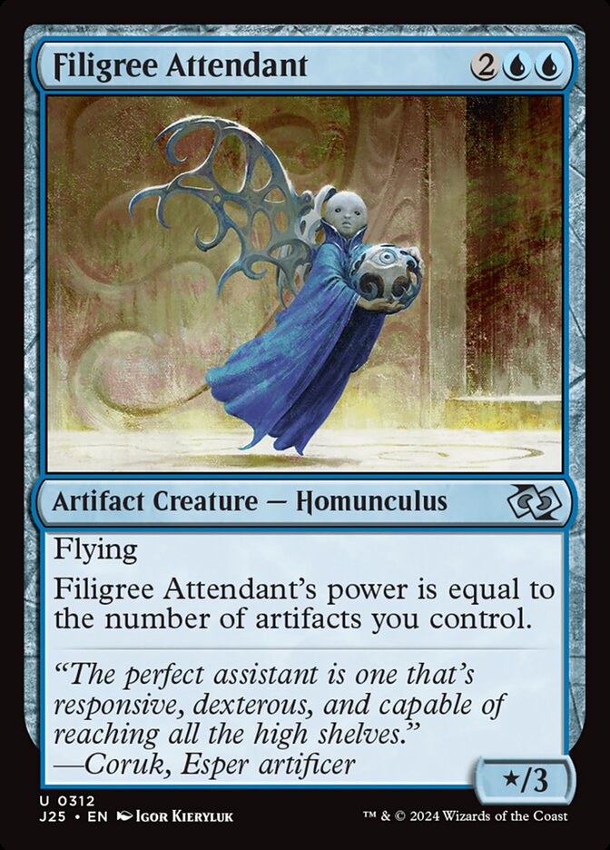 Magic the Gathering Card - Filigree Attendant - MTG Circle