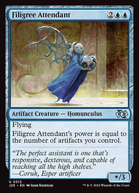 Magic the Gathering Card - Filigree Attendant - MTG Circle