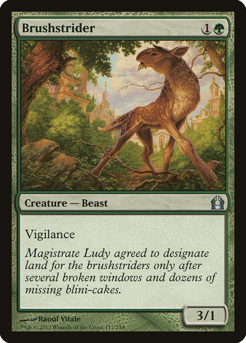 Magic the Gathering Card - Brushstrider - MTG Circle