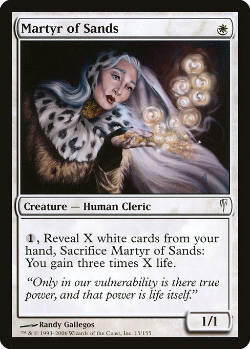 Magic the Gathering Card - Martyr of Sands - MTG Circle
