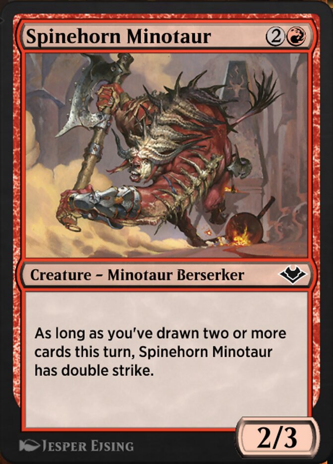 Magic the Gathering Card - Spinehorn Minotaur - MTG Circle