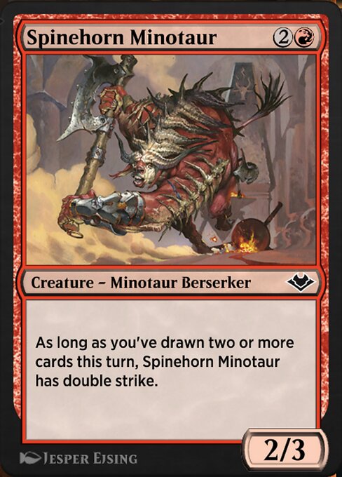 Magic the Gathering Card - Spinehorn Minotaur - MTG Circle