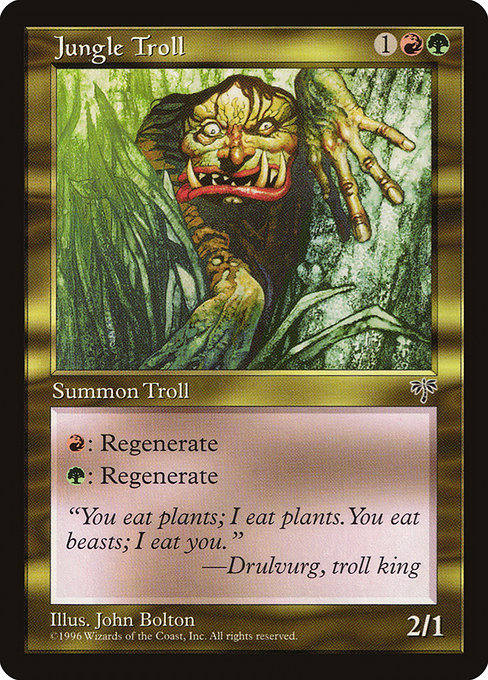 Magic the Gathering Card - Jungle Troll - MTG Circle