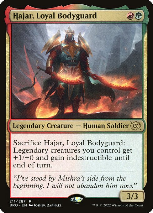 Magic the Gathering Card - Hajar, Loyal Bodyguard - MTG Circle