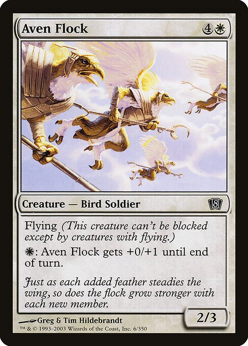 Magic the Gathering Card - Aven Flock - MTG Circle