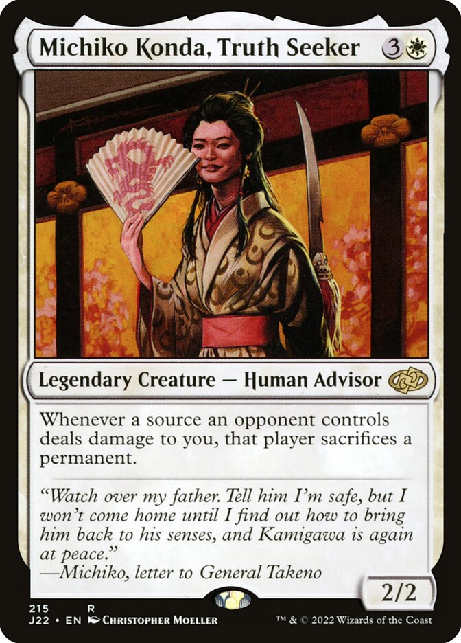 Magic the Gathering Card - Michiko Konda, Truth Seeker - MTG Circle