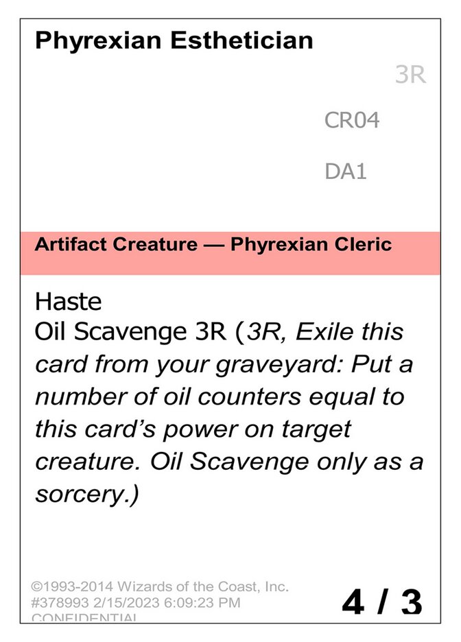Magic the Gathering Card - Phyrexian Esthetician - MTG Circle
