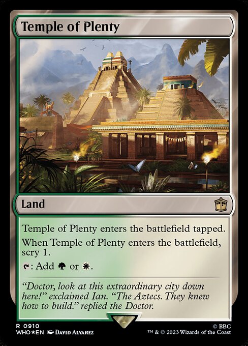 Magic the Gathering Card - Temple of Plenty - MTG Circle