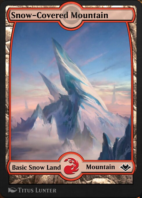 Magic the Gathering Card - Snow-Covered Mountain - MTG Circle