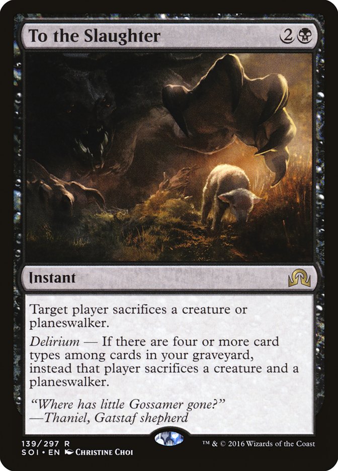 Magic the Gathering Card - To the Slaughter - MTG Circle