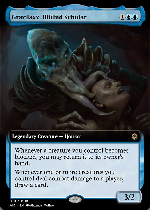 Magic the Gathering Card - Grazilaxx, Illithid Scholar - MTG Circle