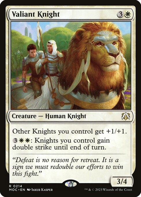 Magic the Gathering Card - Valiant Knight - MTG Circle