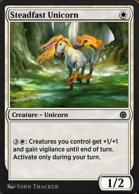 Magic the Gathering Card - Steadfast Unicorn - MTG Circle