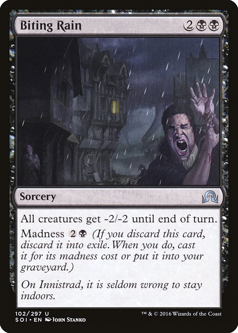 Magic the Gathering Card - Biting Rain - MTG Circle