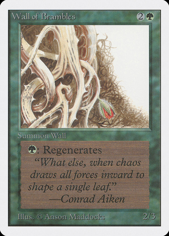 Magic the Gathering Card - Wall of Brambles - MTG Circle
