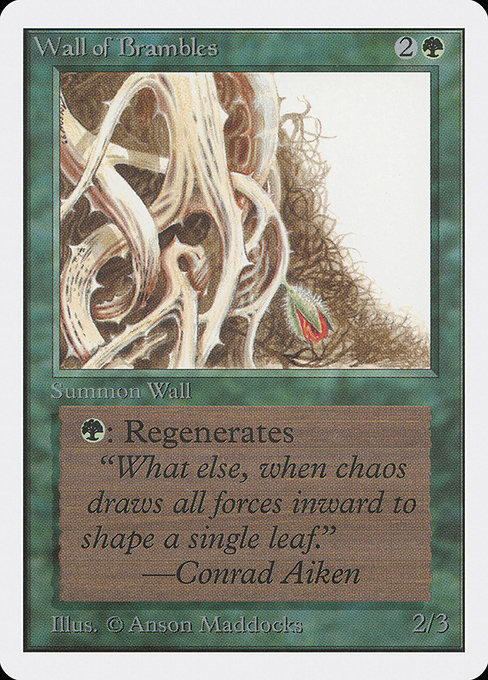 Magic the Gathering Card - Wall of Brambles - MTG Circle