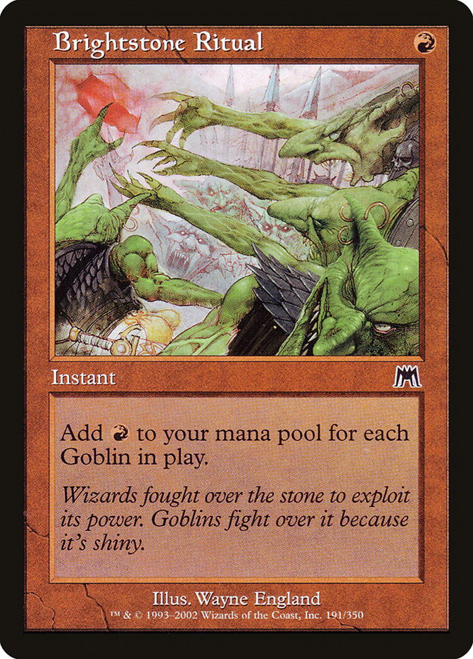 Magic the Gathering Card - Brightstone Ritual - MTG Circle