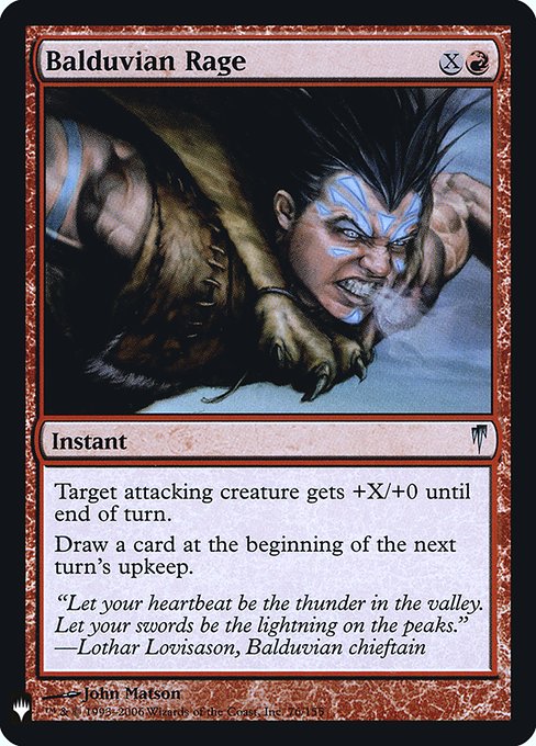 Magic the Gathering Card - Balduvian Rage - MTG Circle