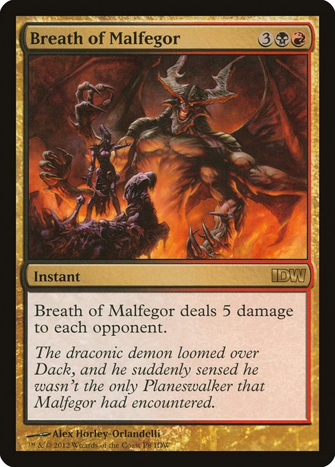 Magic the Gathering Card - Breath of Malfegor - MTG Circle