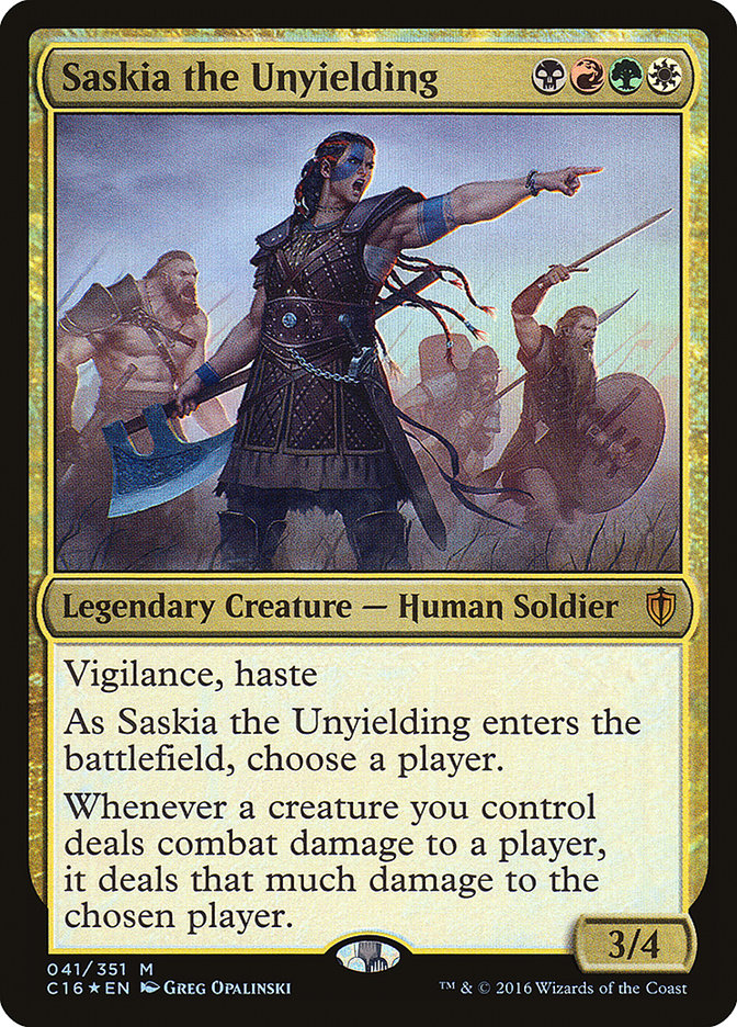 Magic the Gathering Card - Saskia the Unyielding - MTG Circle