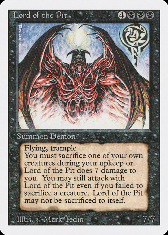 Magic the Gathering Card - Lord of the Pit - MTG Circle