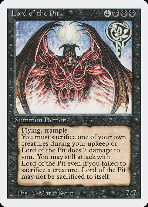 Magic the Gathering Card - Lord of the Pit - MTG Circle