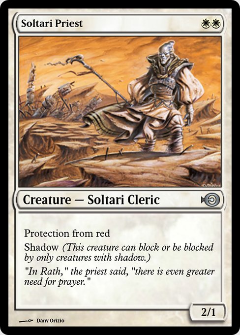 Magic the Gathering Card - Soltari Priest - MTG Circle