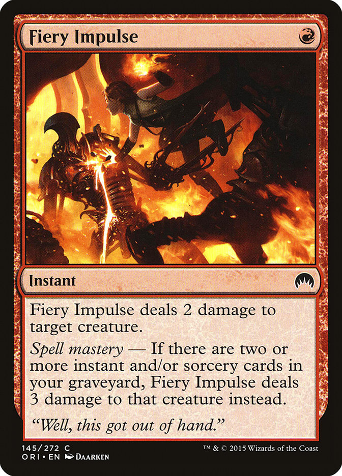 Magic the Gathering Card - Fiery Impulse - MTG Circle