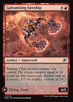 Magic the Gathering Card - Galvanizing Sawship - MTG Circle