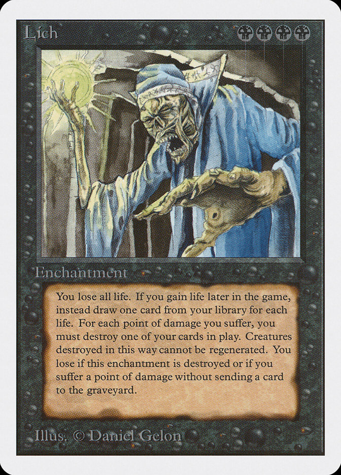 Magic the Gathering Card - Lich - MTG Circle
