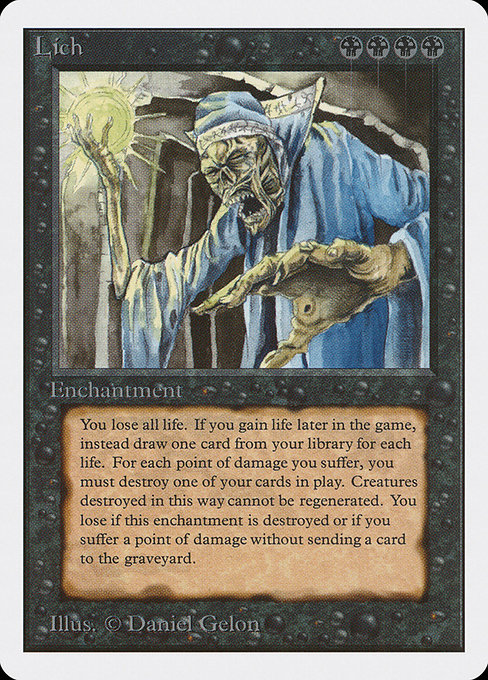 Magic the Gathering Card - Lich - MTG Circle