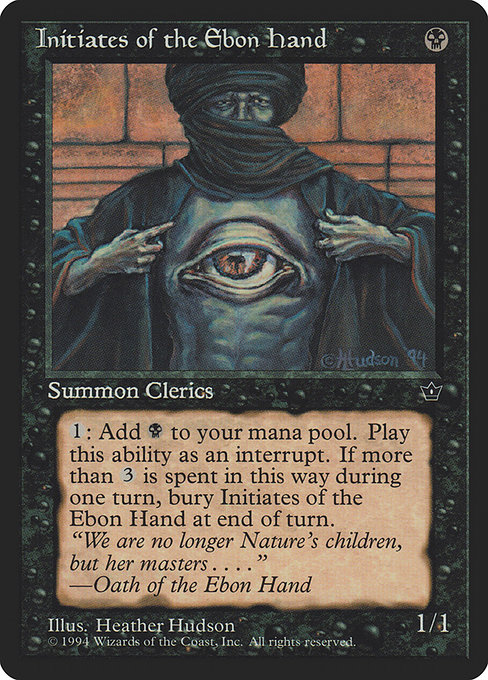 Magic the Gathering Card - Initiates of the Ebon Hand - MTG Circle