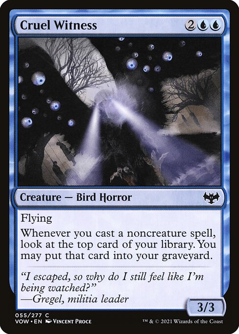Magic the Gathering Card - Cruel Witness - MTG Circle