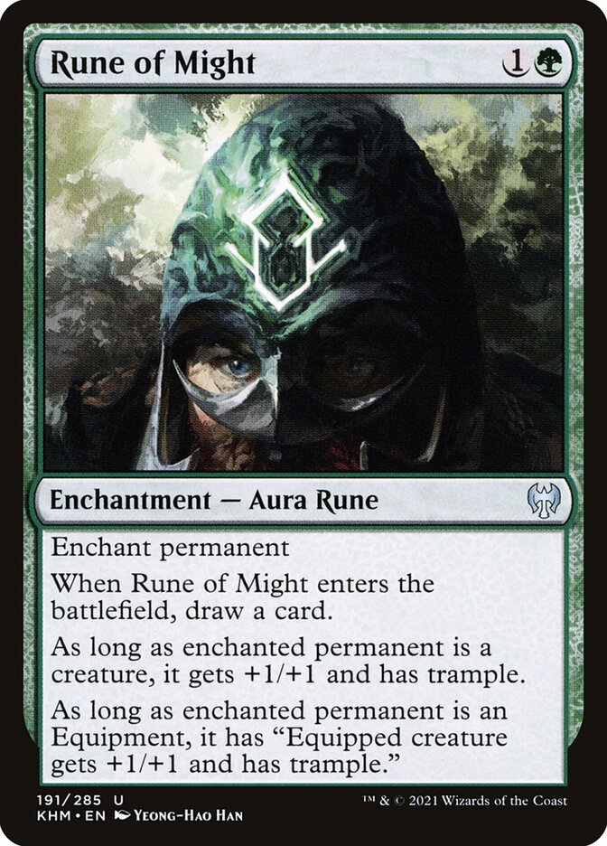 Magic the Gathering Card - Rune of Might - MTG Circle