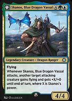 Magic the Gathering Card - Skanos, Blue Dragon Vassal - MTG Circle