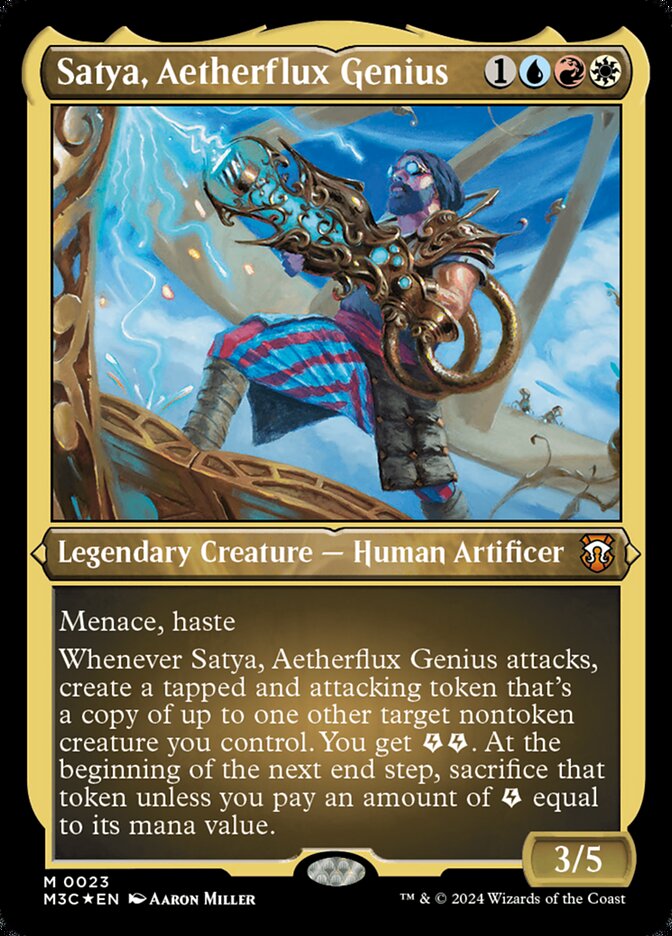 Magic the Gathering Card - Satya, Aetherflux Genius - MTG Circle