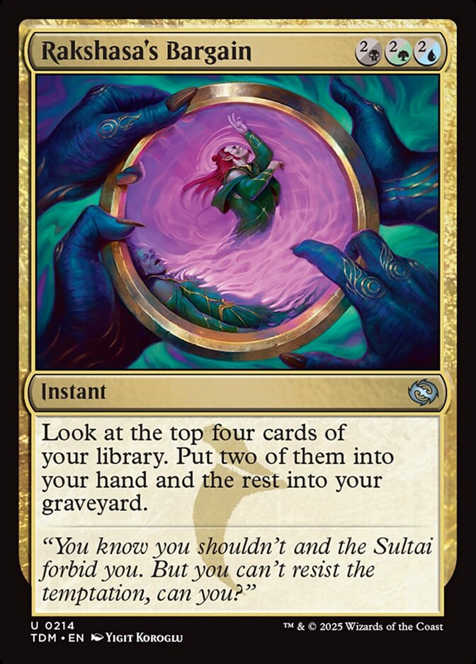 Magic the Gathering Card - Rakshasa's Bargain - MTG Circle