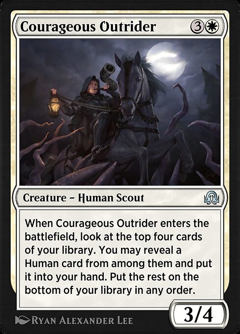 Magic the Gathering Card - Courageous Outrider - MTG Circle