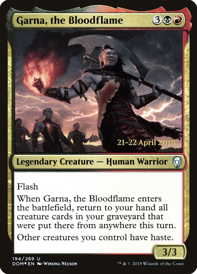 Magic the Gathering Card - Garna, the Bloodflame - MTG Circle