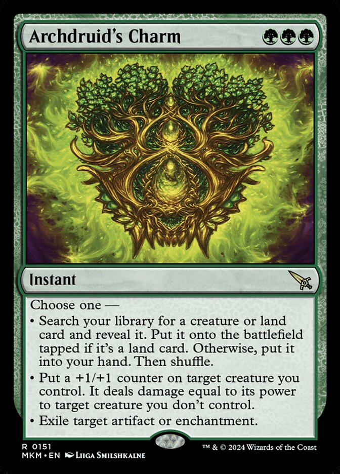 Magic the Gathering Card - Archdruid's Charm - MTG Circle