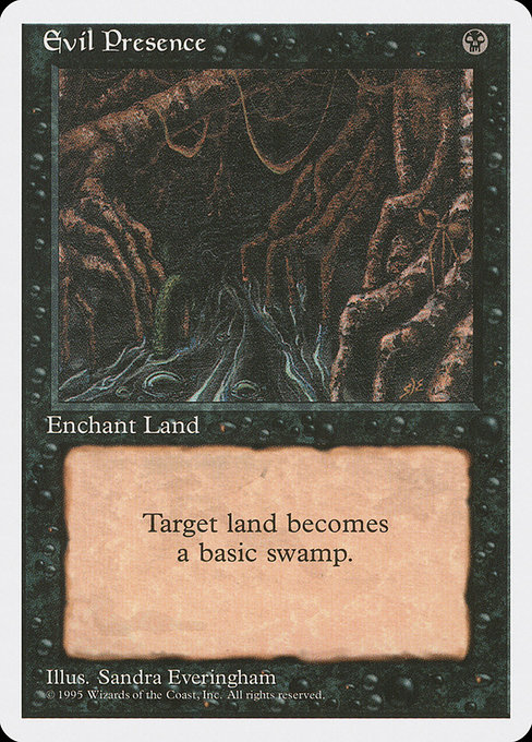 Magic the Gathering Card - Evil Presence - MTG Circle