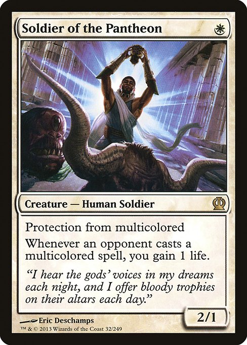 Magic the Gathering Card - Soldier of the Pantheon - MTG Circle